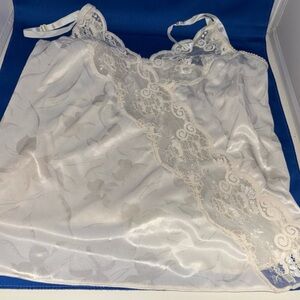 Vintage JC Penny Intimate Thoughts Adonna Camisole, Made in USA, Small Ivory